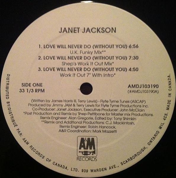 12inch Record JANET JACKSON BRENDA RUSSELL 2 Love Will Never Do Without You AMDJ103190 AM Records Canada Dance Electronica Used
12inch Record JANET JACKSON BRENDA RUSSELL 2 Love Will Never Do Without You AMDJ103190 AM Records Canada Dance Electronica Used