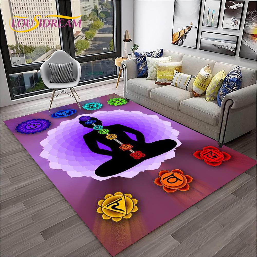 Naturalize Yoga Meditation Rainbow 7 Chakra Soft Carpet Rug for Home Living Room Bedroom Sofa Doormat Decor, Non-slip Floor Mat 40x60cm
Naturalize Yoga Meditation Rainbow 7 Chakra Soft Carpet Rug for Home Living Room Bedroom Sofa Doormat Decor, Non-slip Floor Mat 40x60cm
