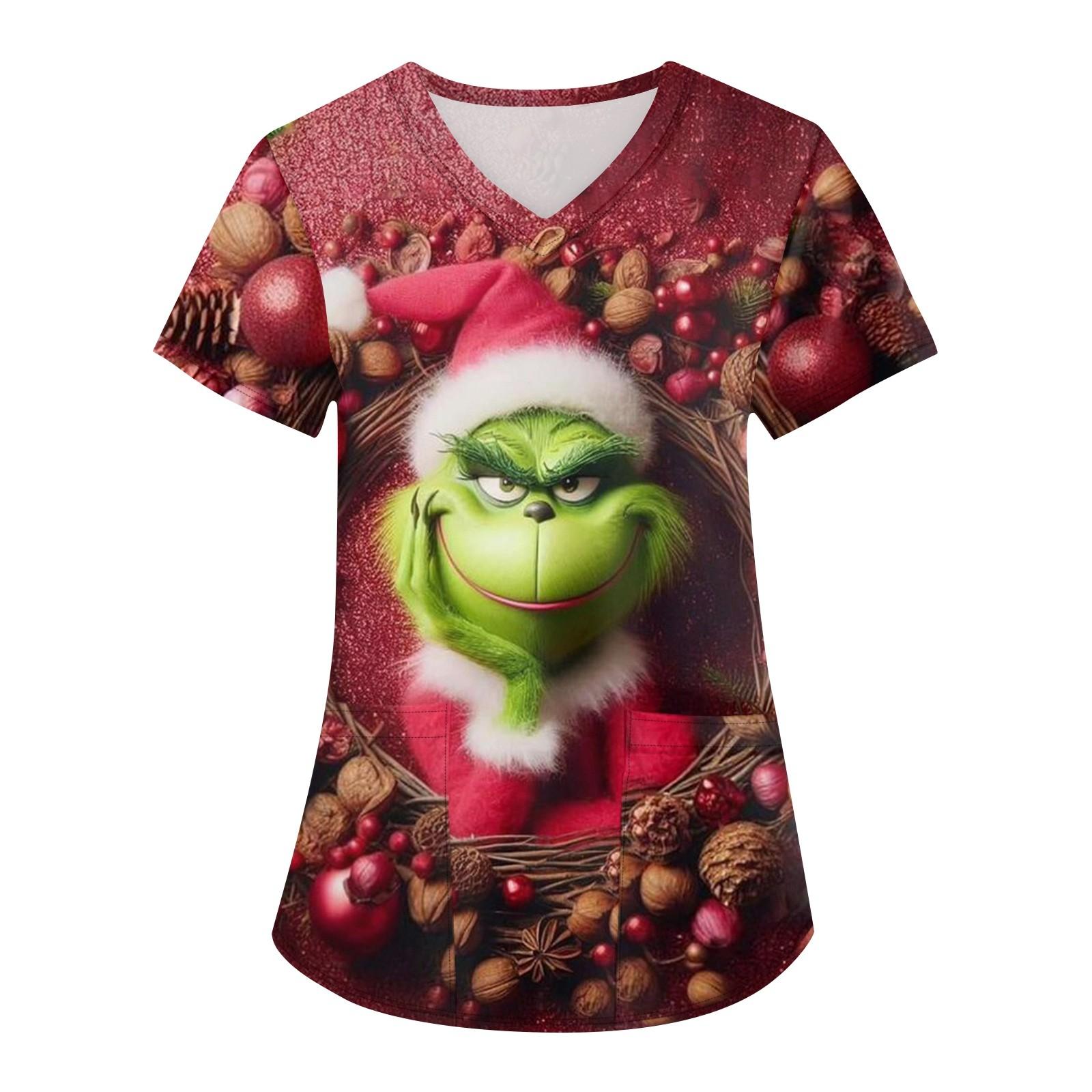 Women s Christmas Printing Uniform Work Uniform V-Neck Pocket Protective Work Uniform XXL
Women s Christmas Printing Uniform Work Uniform V-Neck Pocket Protective Work Uniform XXL