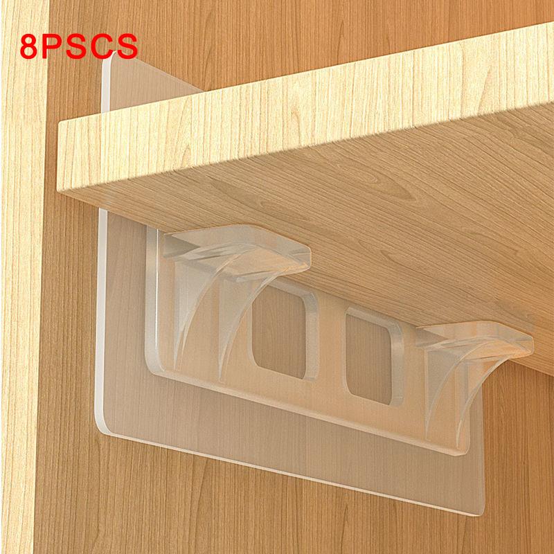 4/8pcs Wardrobe Divider Brackets Non-Marking Sticky Kitchen Cabinet Divider Brackets Anti-Side Slip Layer Support Brackets
4/8pcs Wardrobe Divider Brackets Non-Marking Sticky Kitchen Cabinet Divider Brackets Anti-Side Slip Layer Support Brackets