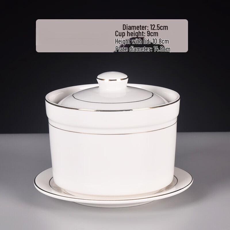 Zhishi Gold Rim Ceramic Stew Cup with Lid
Zhishi Gold Rim Ceramic Stew Cup with Lid