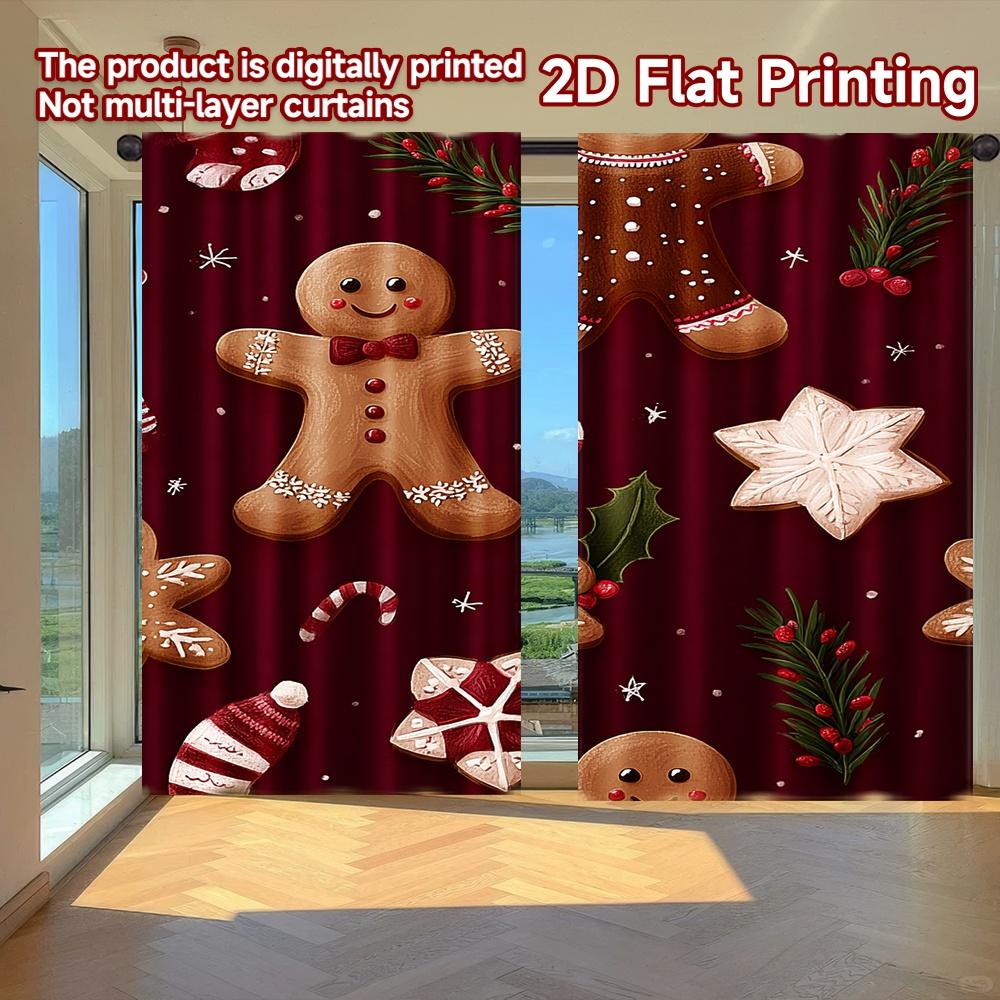 Flat Printing Curtains Without Rod Gingerbread Santa Claus Sugar Snowflake Saint Patrick Is Day Holiday Curtain Set Of 2 Made Polyester Washable W100*H70(CM)-Rod Pocket&1PCS
Flat Printing Curtains Without Rod Gingerbread Santa Claus Sugar Snowflake Saint Patrick Is Day Holiday Curtain Set Of 2 Made Polyester Washable W100*H70(CM)-Rod Pocket&1PCS