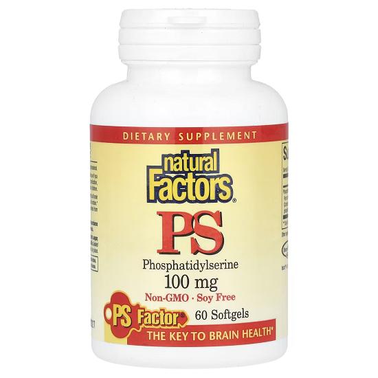 PS Phosphatidylserine, 100 Mg, 60 Soft gels
PS Phosphatidylserine, 100 Mg, 60 Soft gels