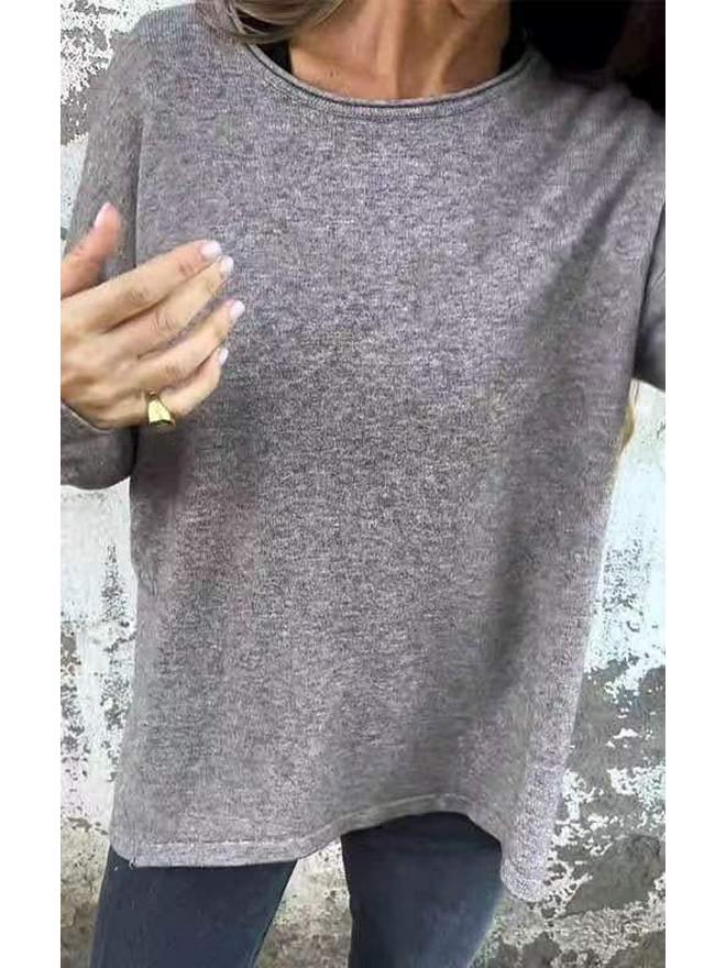 Осень/Зима 2024 Женский однотонный топ с круглым вырезом, длинными рукавами и свободным кроем 3XL серый
Осень/Зима 2024 Женский однотонный топ с круглым вырезом, длинными рукавами и свободным кроем 3XL серый