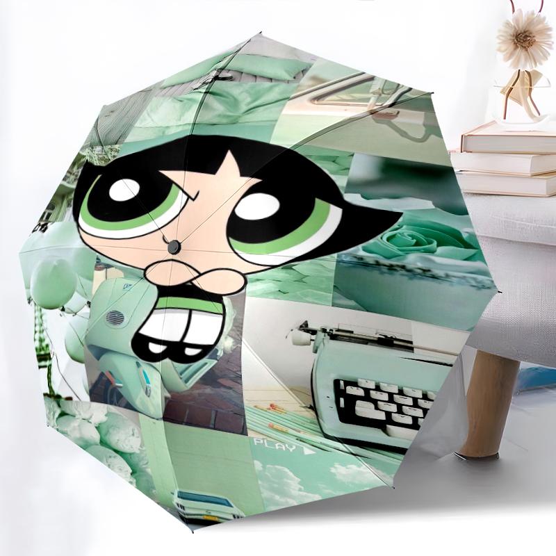 1pc The Powerpuff Girls pattern Umbrella Portable Folding Umbrella Iron Frame Hole Bone Structure Outdoor Home Umbrella
1pc The Powerpuff Girls pattern Umbrella Portable Folding Umbrella Iron Frame Hole Bone Structure Outdoor Home Umbrella