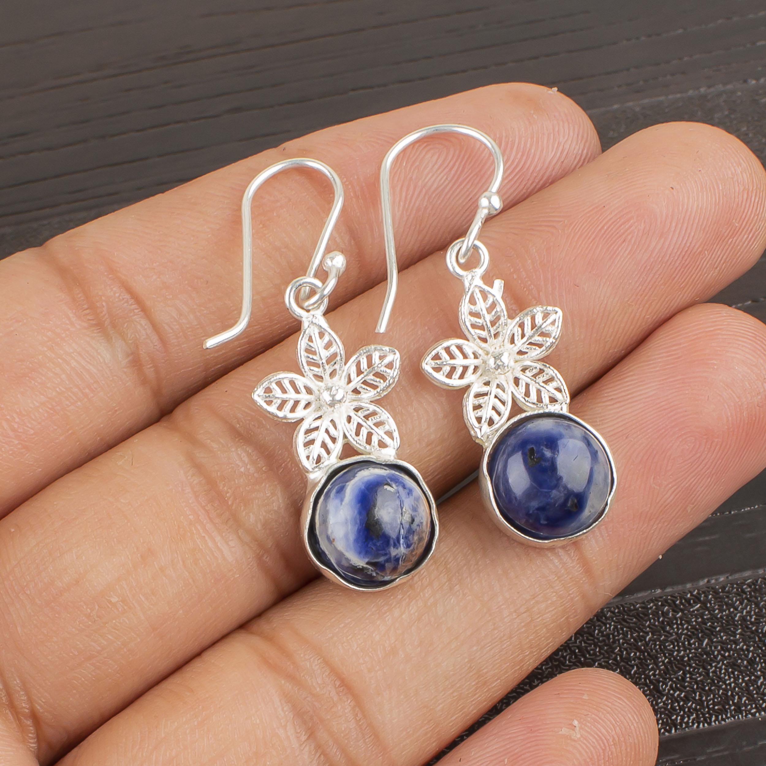 Sodalite Handmade Gemstone Earrings, 925 Solid Sterling Silver Earrings Antique Jewelry, Earrings For Engagement Gift 1.50 Inches синій
Sodalite Handmade Gemstone Earrings, 925 Solid Sterling Silver Earrings Antique Jewelry, Earrings For Engagement Gift 1.50 Inches синій