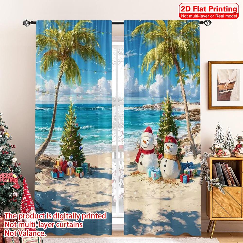 Set Of 2 Flat Printing Merry Christmas Popular Party Window Curtains Tropical Durable Polyester Without Electricity Curtain W100*H70(CM)-Rod Pocket&1PCS
Set Of 2 Flat Printing Merry Christmas Popular Party Window Curtains Tropical Durable Polyester Without Electricity Curtain W100*H70(CM)-Rod Pocket&1PCS