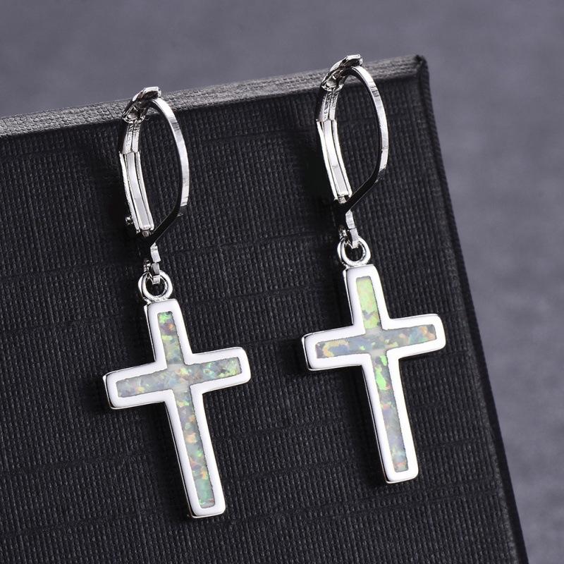 European and American earrings, platinum cross, Opal ear buckle women s simple ins style earrings jewelry белый
European and American earrings, platinum cross, Opal ear buckle women s simple ins style earrings jewelry белый
