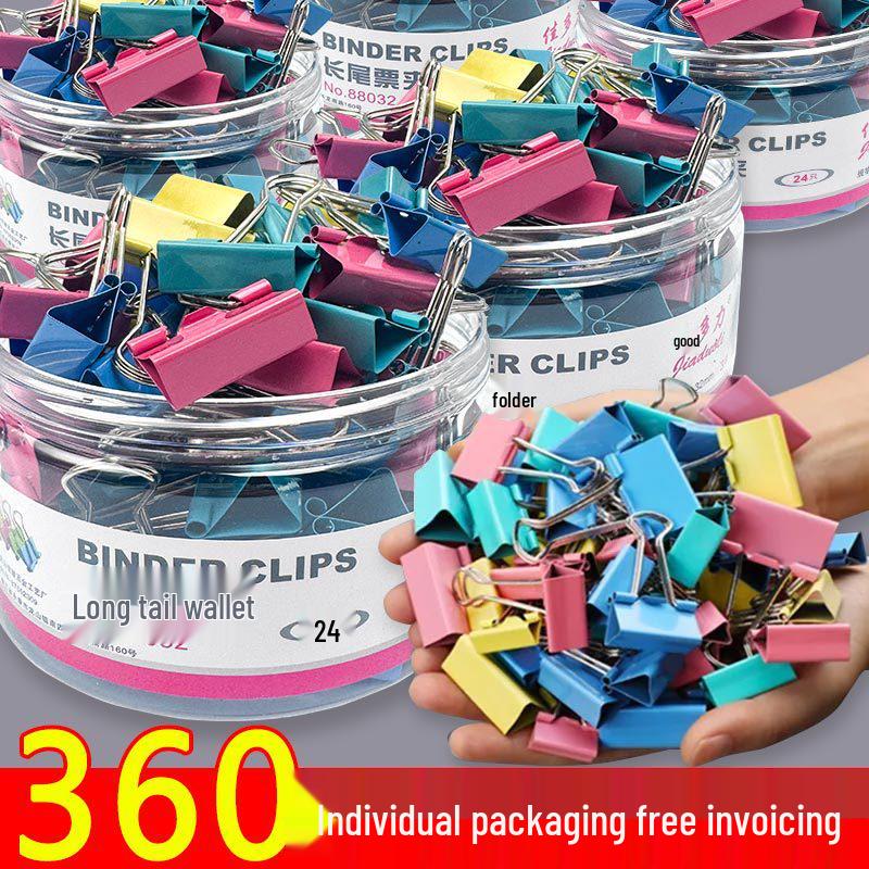 Разноцветный набор зажимов-бабочек - Большие и маленькие железные скрепки для офиса 
Разноцветный набор зажимов-бабочек - Большие и маленькие железные скрепки для офиса
