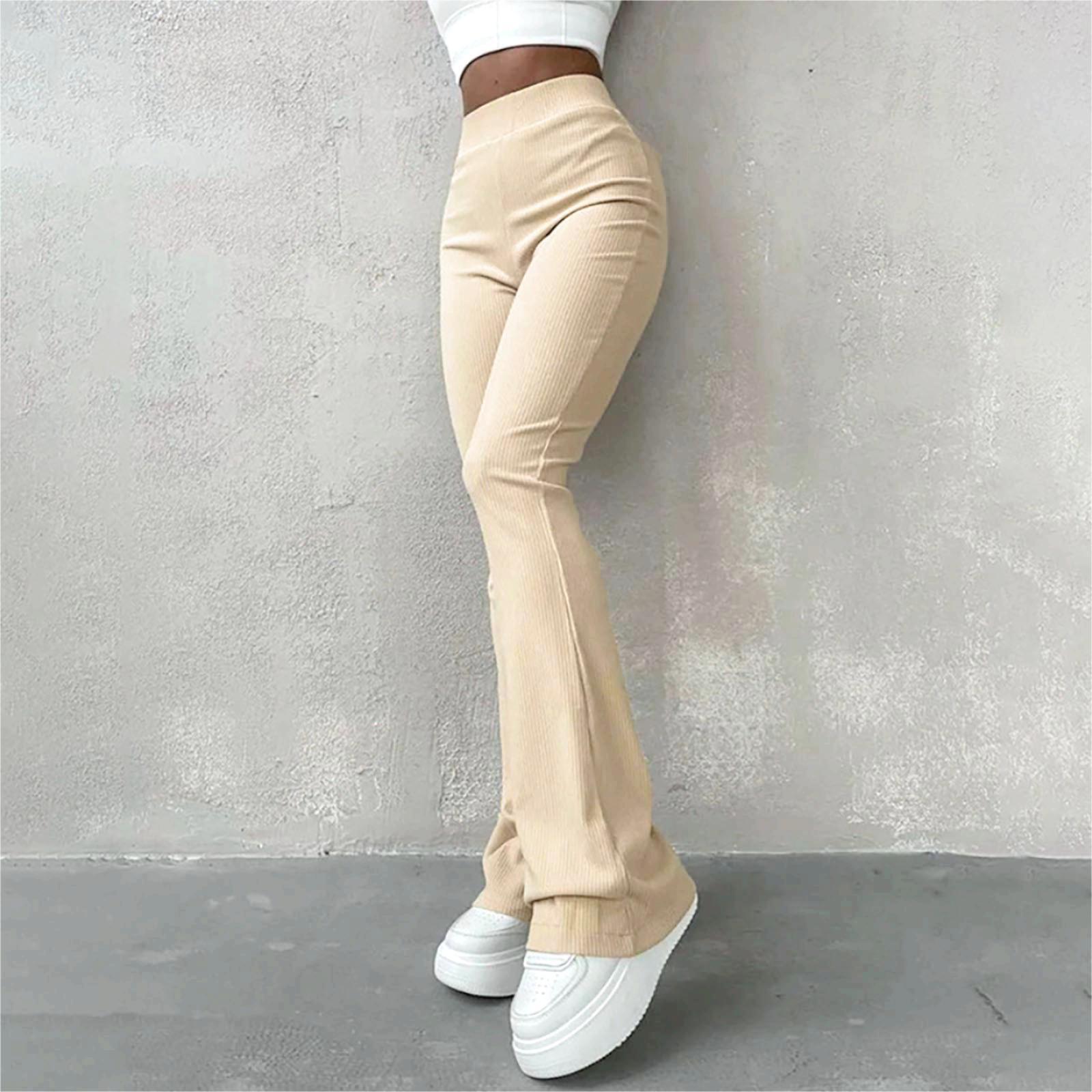 Женские однотонные узкие расклешенные брюки с высокой талией, эластичные повседневные брюки S бежевый
Женские однотонные узкие расклешенные брюки с высокой талией, эластичные повседневные брюки S бежевый