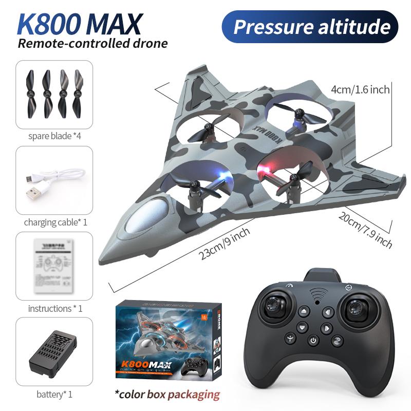 K500 MAX RC Plane Fighter 2.4G Remote Control Stunt Glider 360 ° Rolling Flight Flying EPP Foam Airplane with LED Toys for Kids
K500 MAX RC Plane Fighter 2.4G Remote Control Stunt Glider 360 ° Rolling Flight Flying EPP Foam Airplane with LED Toys for Kids