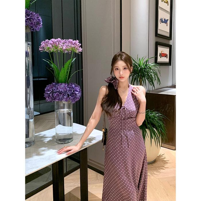 Summer French vacation wind polka dot skirt fat MM cover belly and thin skirt large size women s clothing neck suspender dress S фиолетовый
Summer French vacation wind polka dot skirt fat MM cover belly and thin skirt large size women s clothing neck suspender dress S фиолетовый