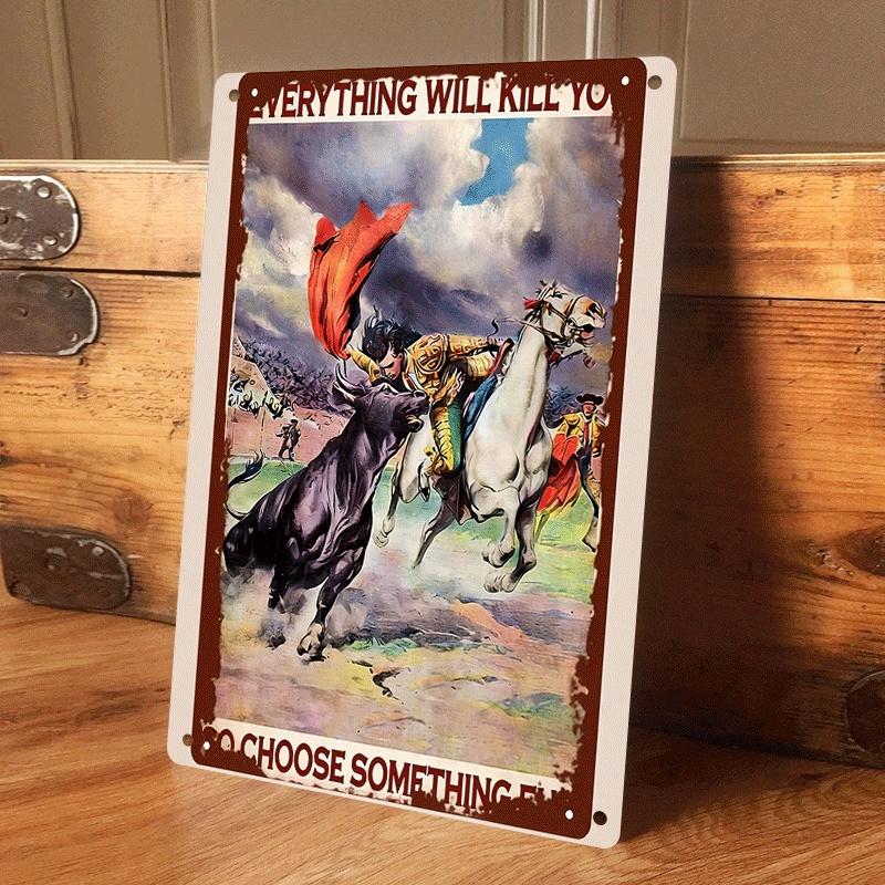 1 piece of retro bullfighting-themed tinplate wall hanging plaque, suitable for home, bar, and cafe decoration with a cave-style (as the picture,20x30cm)
1 piece of retro bullfighting-themed tinplate wall hanging plaque, suitable for home, bar, and cafe decoration with a cave-style (as the picture,20x30cm)