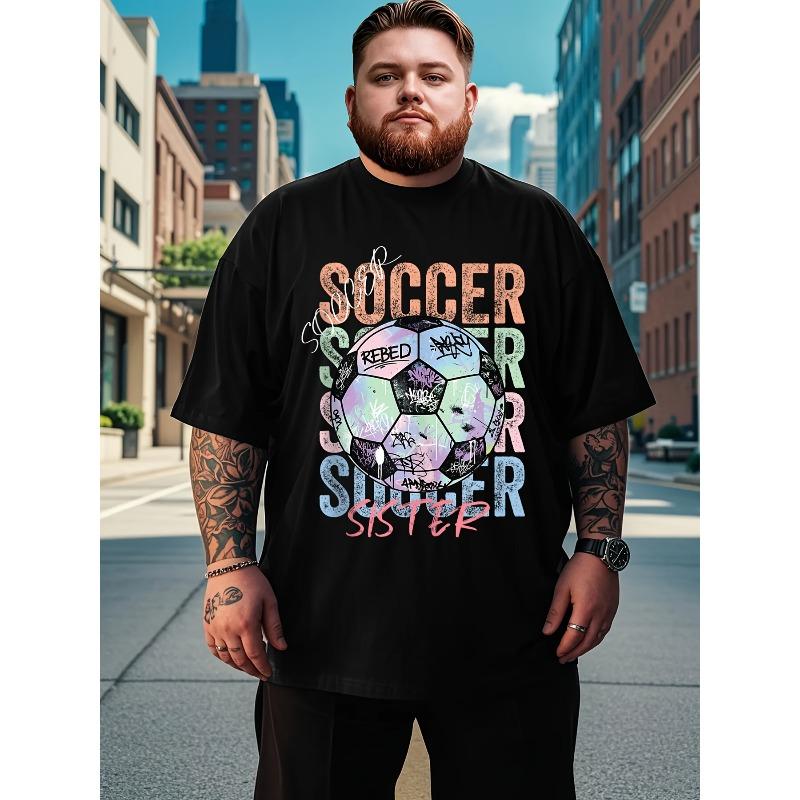 Men S Trendy T-Shirt with Cool Colorful Soccer Sister Ball Distressed Graphic Loose Fit Sleeve for Man Casual Versatile Undershirt Summer Breathable XL чорний
Men S Trendy T-Shirt with Cool Colorful Soccer Sister Ball Distressed Graphic Loose Fit Sleeve for Man Casual Versatile Undershirt Summer Breathable XL чорний