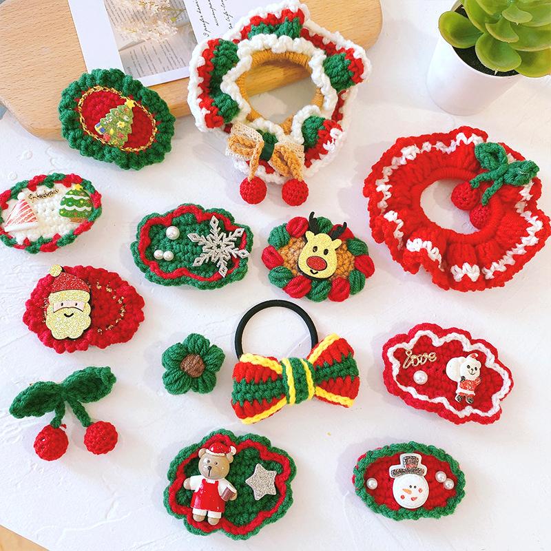 3Pcs Christmas woolen hair band hair rope for girls ins style girl cute handmade hair clip bangs side clip hair accessories
3Pcs Christmas woolen hair band hair rope for girls ins style girl cute handmade hair clip bangs side clip hair accessories