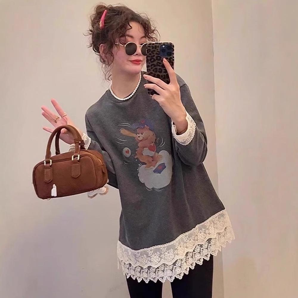 Women s Korean Lace Patchwork Sweatshirt - Spring 2025 Collection, Loose Fit, Round Neck, Thickened Base Layer Top XXL
Women s Korean Lace Patchwork Sweatshirt - Spring 2025 Collection, Loose Fit, Round Neck, Thickened Base Layer Top XXL