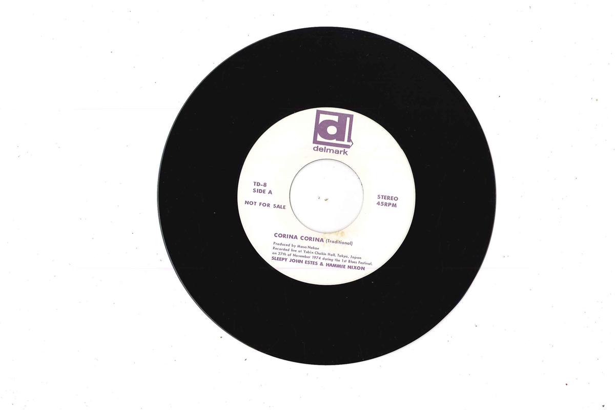 7inch Record SLEEPY JOHN ESTES, HAMMIE NIXON - Corina Corina / President Kennedy TD8 DEMARK Japan Blues Used
7inch Record SLEEPY JOHN ESTES, HAMMIE NIXON - Corina Corina / President Kennedy TD8 DEMARK Japan Blues Used