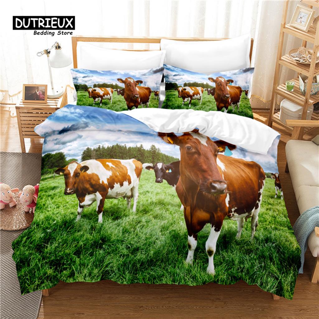 Cow Duvet Cover Set, Fashion Bedding Set, Soft Comfortable Breathable Duvet Cover, For Bedroom Guest Room Decor EU single(135x200cm)
Cow Duvet Cover Set, Fashion Bedding Set, Soft Comfortable Breathable Duvet Cover, For Bedroom Guest Room Decor EU single(135x200cm)