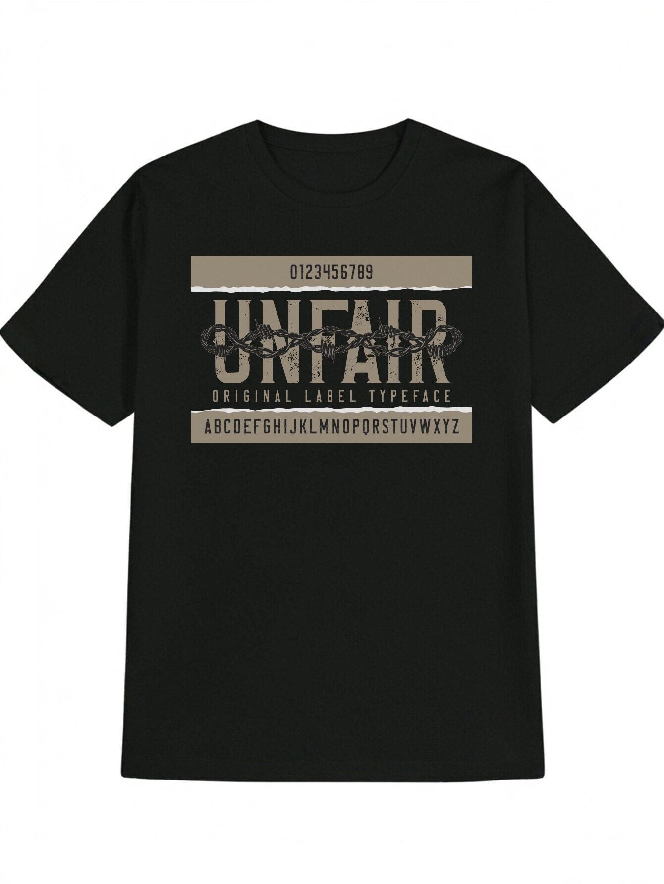Casual Short Sleeve T-shirt with UNFAIR UNFAIR Graphic Print - 100% Polyester M
Casual Short Sleeve T-shirt with UNFAIR UNFAIR Graphic Print - 100% Polyester M