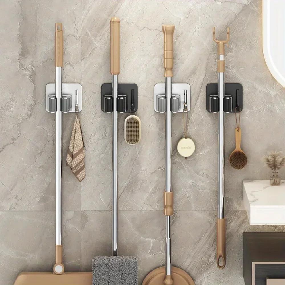 4Pc 304 Stainless Steel Mop Holder Wall Mounted Self-Adhesive Kitchen Bathroom Waterproof Multi-Purpose Broom Hanger Strong Hook
4Pc 304 Stainless Steel Mop Holder Wall Mounted Self-Adhesive Kitchen Bathroom Waterproof Multi-Purpose Broom Hanger Strong Hook