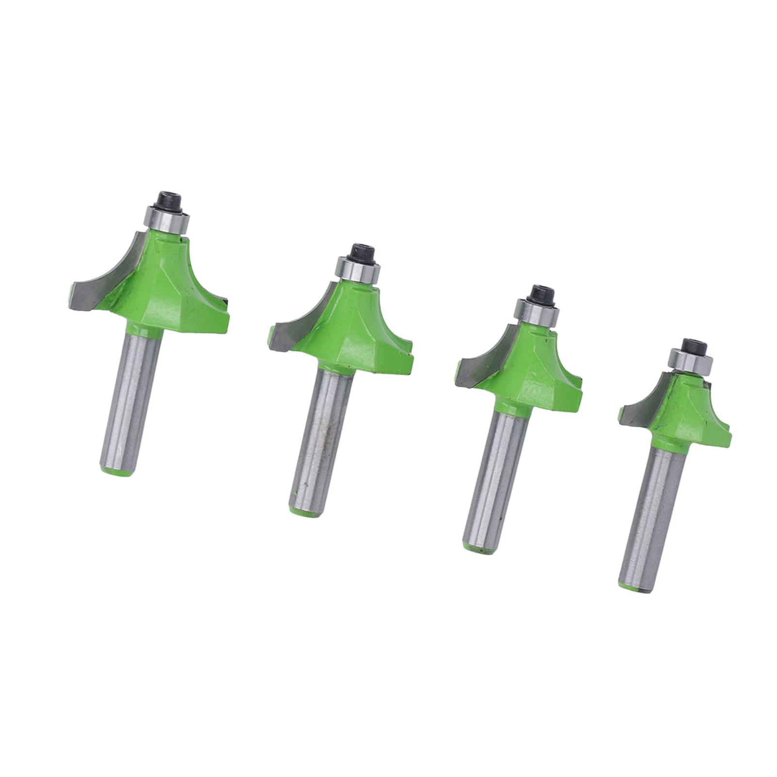 4 Pcs Roundover Router Bit 8mm Shank 5 8in 3 4in 7 8in 1in Radius High Hardness Corner Rounding Edge Forming Router Bit
4 Pcs Roundover Router Bit 8mm Shank 5 8in 3 4in 7 8in 1in Radius High Hardness Corner Rounding Edge Forming Router Bit