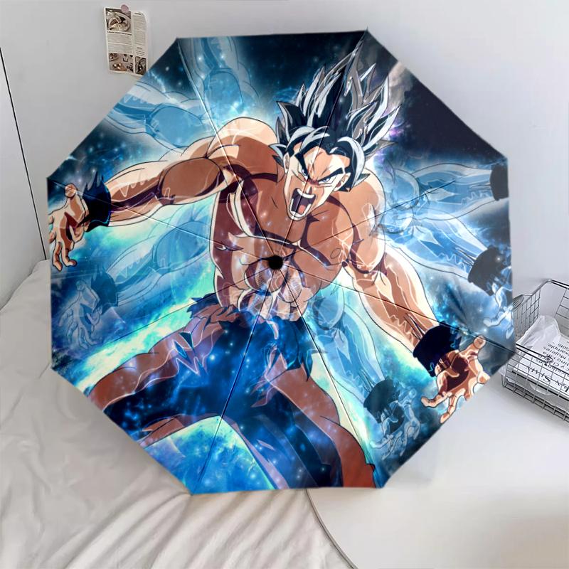 Goku pattern, automatic folding umbrella, portable and foldable design, 8 ribs, a Christmas or birthday gift.
Goku pattern, automatic folding umbrella, portable and foldable design, 8 ribs, a Christmas or birthday gift.