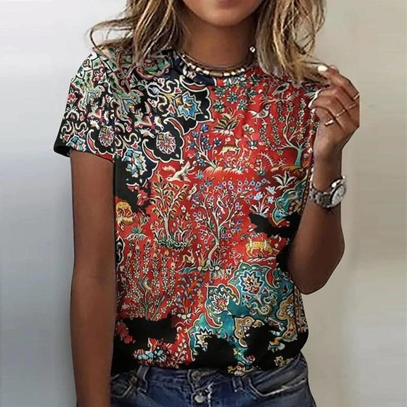 Ethnic Style Floral Graphics 3D Print T-Shirts Women O-Neck Short Sleeve T Shirt Y2k Harajuku Oversized Tees Top Female Clothing XL
Ethnic Style Floral Graphics 3D Print T-Shirts Women O-Neck Short Sleeve T Shirt Y2k Harajuku Oversized Tees Top Female Clothing XL
