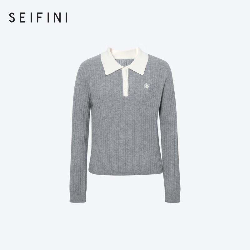 Женский ретро трикотажный свитер с воротником поло SEIFINI M
Женский ретро трикотажный свитер с воротником поло SEIFINI M
