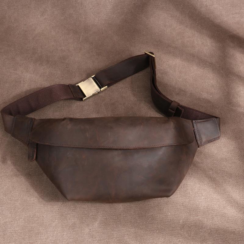 Crazy Horse Leather Men s Bag New Men s Sports Waist Bag Multi Functional Outdoor Travel Crossbody Bag Cycling Genuine Leather Chest Bag темно-коричневого кольору
Crazy Horse Leather Men s Bag New Men s Sports Waist Bag Multi Functional Outdoor Travel Crossbody Bag Cycling Genuine Leather Chest Bag темно-коричневого кольору
