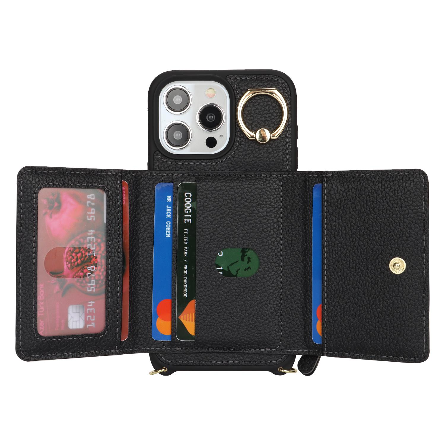 For iPhone 13 Pro Max/12 Pro Max Case Litchi Texture Card Bag Leather+TPU Phone Cover with Long Strap Purple
For iPhone 13 Pro Max/12 Pro Max Case Litchi Texture Card Bag Leather+TPU Phone Cover with Long Strap Purple