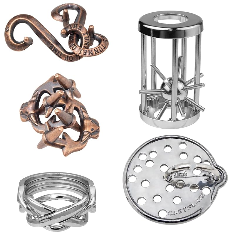 HUAZONTOM circle of wisdom wisdom toys 5 piece set Difficulty level 6-3 ring puzzle wisdom toys adult child solving riddles Time-killing goods 3D
HUAZONTOM circle of wisdom wisdom toys 5 piece set Difficulty level 6-3 ring puzzle wisdom toys adult child solving riddles Time-killing goods 3D