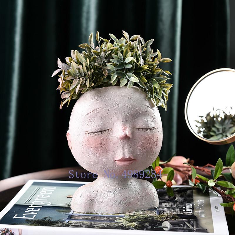 Nordic Creative Resin Ваза из человеческой головы Художественная цветочная композиция Кукольная скульптура Цветочный горшок Растение в горшке Украшение для домашнего сада
Nordic Creative Resin Ваза из человеческой головы Художественная цветочная композиция Кукольная скульптура Цветочный горшок Растение в горшке Украшение для домашнего сада