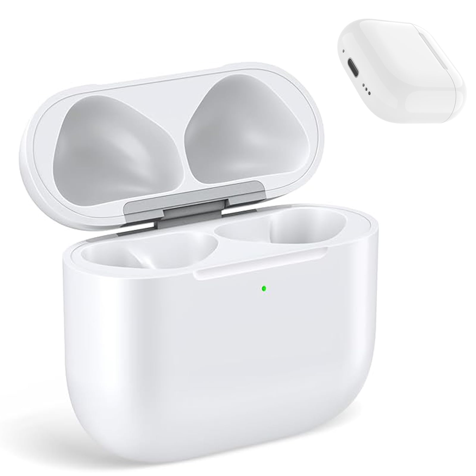 Совместимый сменный чехол для беспроводной зарядки AirPods 4-го поколения, только чехол для зарядки с портом USB C и кнопкой синхронизации Bluetooth белый
Совместимый сменный чехол для беспроводной зарядки AirPods 4-го поколения, только чехол для зарядки с портом USB C и кнопкой синхронизации Bluetooth белый