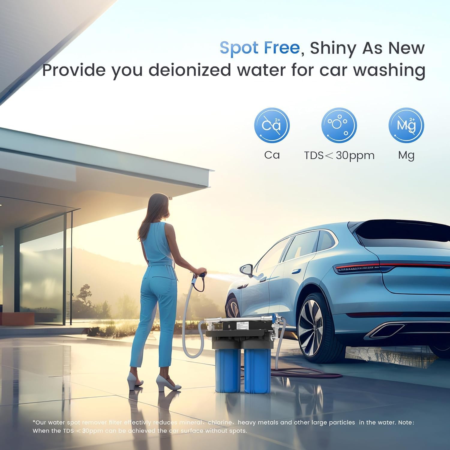 Waterdrop Spotless Car Wash Water Filter, Deionized Water, Spot Free, Replacement for Waterdrop WD-CWE Spotless Car Wash System with Resin
Waterdrop Spotless Car Wash Water Filter, Deionized Water, Spot Free, Replacement for Waterdrop WD-CWE Spotless Car Wash System with Resin