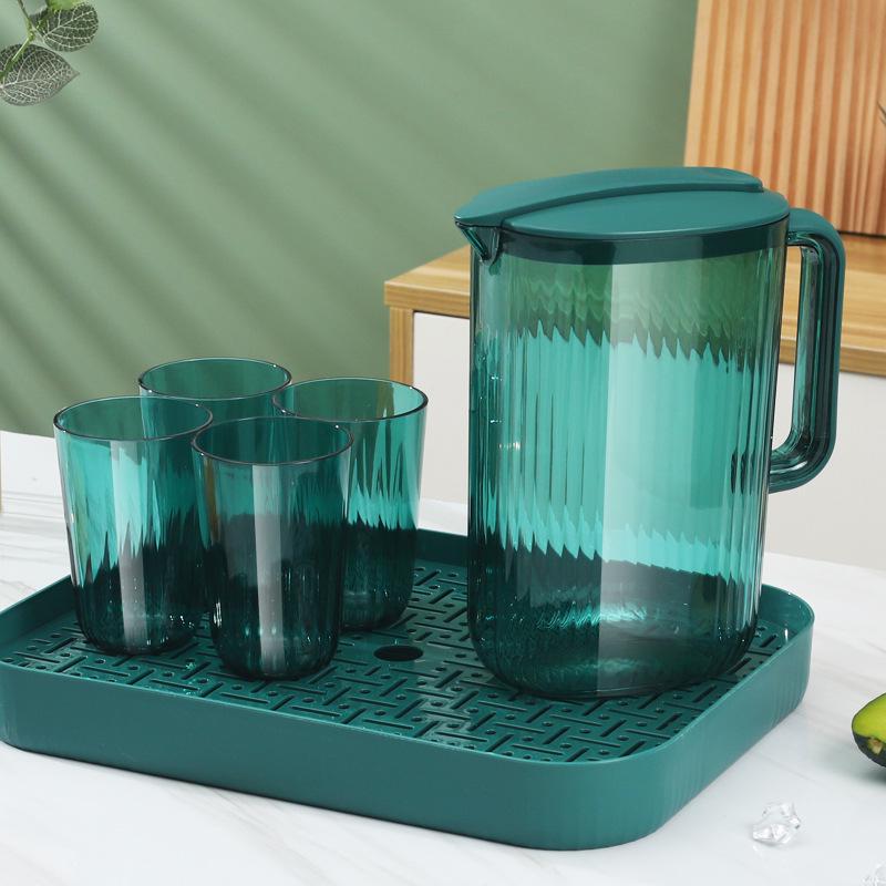 Net Red High-Temp Resistant Transparent Plastic Water Pitcher with Tray - Large Capacity for Cold Drinks Tray зелёный
Net Red High-Temp Resistant Transparent Plastic Water Pitcher with Tray - Large Capacity for Cold Drinks Tray зелёный