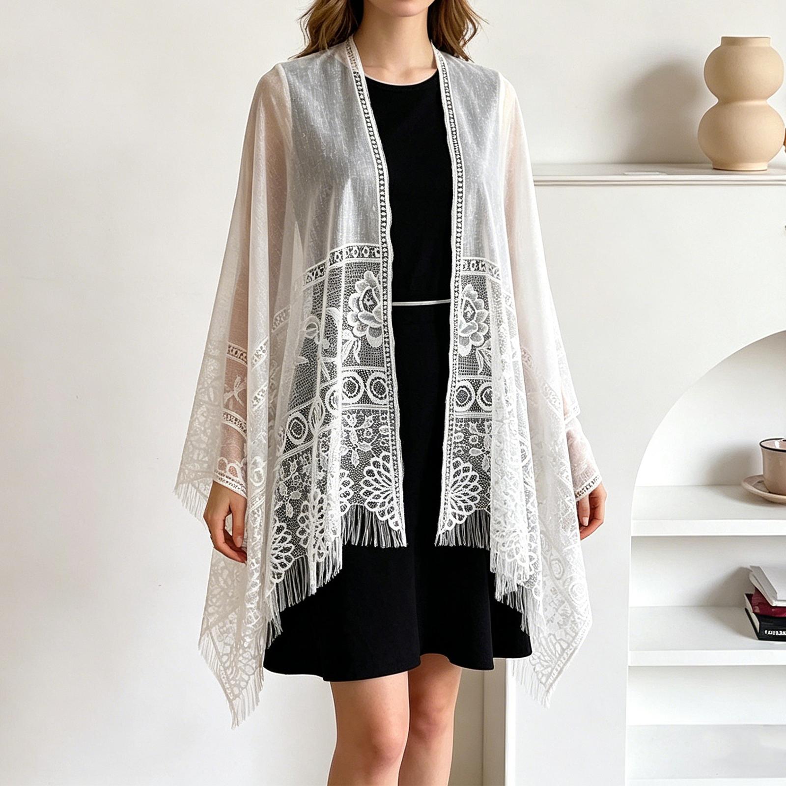 Women’s Fashion Lace Splicing Headscarf Shawl Versatile Lightweight Wrap with Delicate Patterned Detailing for Elegant Styling One Size білий
Women’s Fashion Lace Splicing Headscarf Shawl Versatile Lightweight Wrap with Delicate Patterned Detailing for Elegant Styling One Size білий