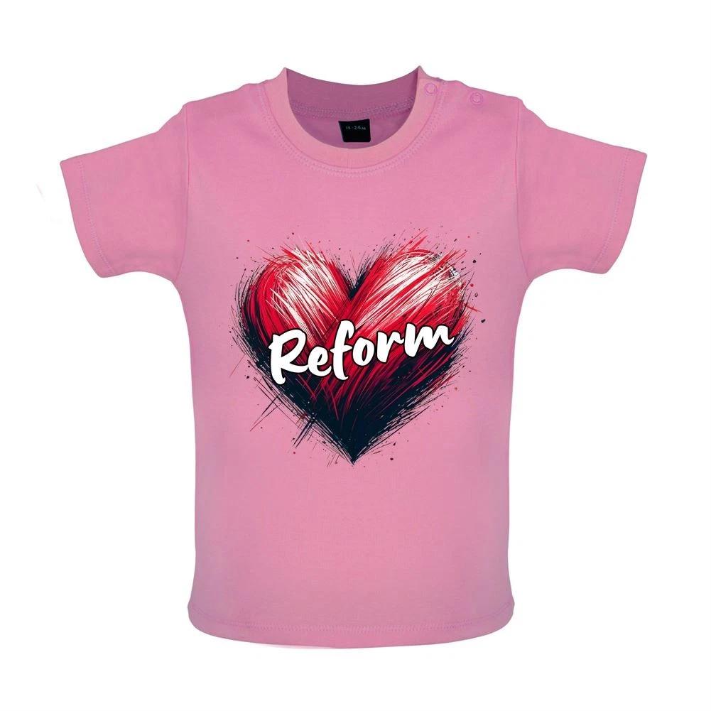Love Heart Reform - Baby Kids Boys Girls Unisex T-Shirt / Babygrow - Nigel Party Farage UK Politics 110
Love Heart Reform - Baby Kids Boys Girls Unisex T-Shirt / Babygrow - Nigel Party Farage UK Politics 110