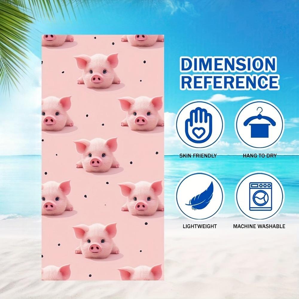 Adorable Pink Pig Beach Towel Quick-Dry Sand-Resistant Polyester Blend Ideal for Travel Relaxation Travel Accessories Playful W40*H60(CM)
Adorable Pink Pig Beach Towel Quick-Dry Sand-Resistant Polyester Blend Ideal for Travel Relaxation Travel Accessories Playful W40*H60(CM)