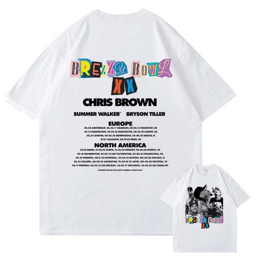 2025 Chris Brown Tour Breezy Bowl XX Album Tour T shirt for Unisex Women Hiphop Streetwear Oversized Tops 100 Cotton TShirt CB5 S
2025 Chris Brown Tour Breezy Bowl XX Album Tour T shirt for Unisex Women Hiphop Streetwear Oversized Tops 100 Cotton TShirt CB5 S