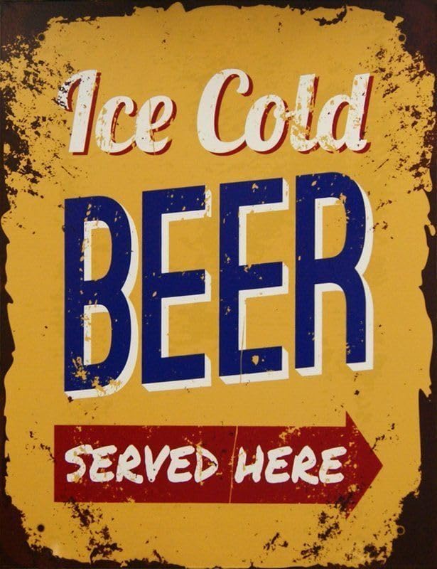 Vintage Ice Cold Beer Served Here Metal Sign Tin Signs Wall Decor 20x30cm(7.8x11.8inch)
Vintage Ice Cold Beer Served Here Metal Sign Tin Signs Wall Decor 20x30cm(7.8x11.8inch)