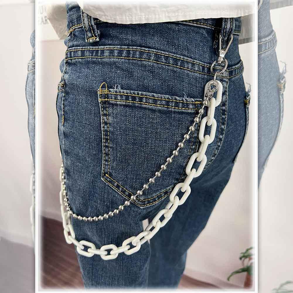 Chains Clothes Decoration Women Double Layer Punk Style Waist Chains Plastic Belts Pants Chains black-single layer
Chains Clothes Decoration Women Double Layer Punk Style Waist Chains Plastic Belts Pants Chains black-single layer