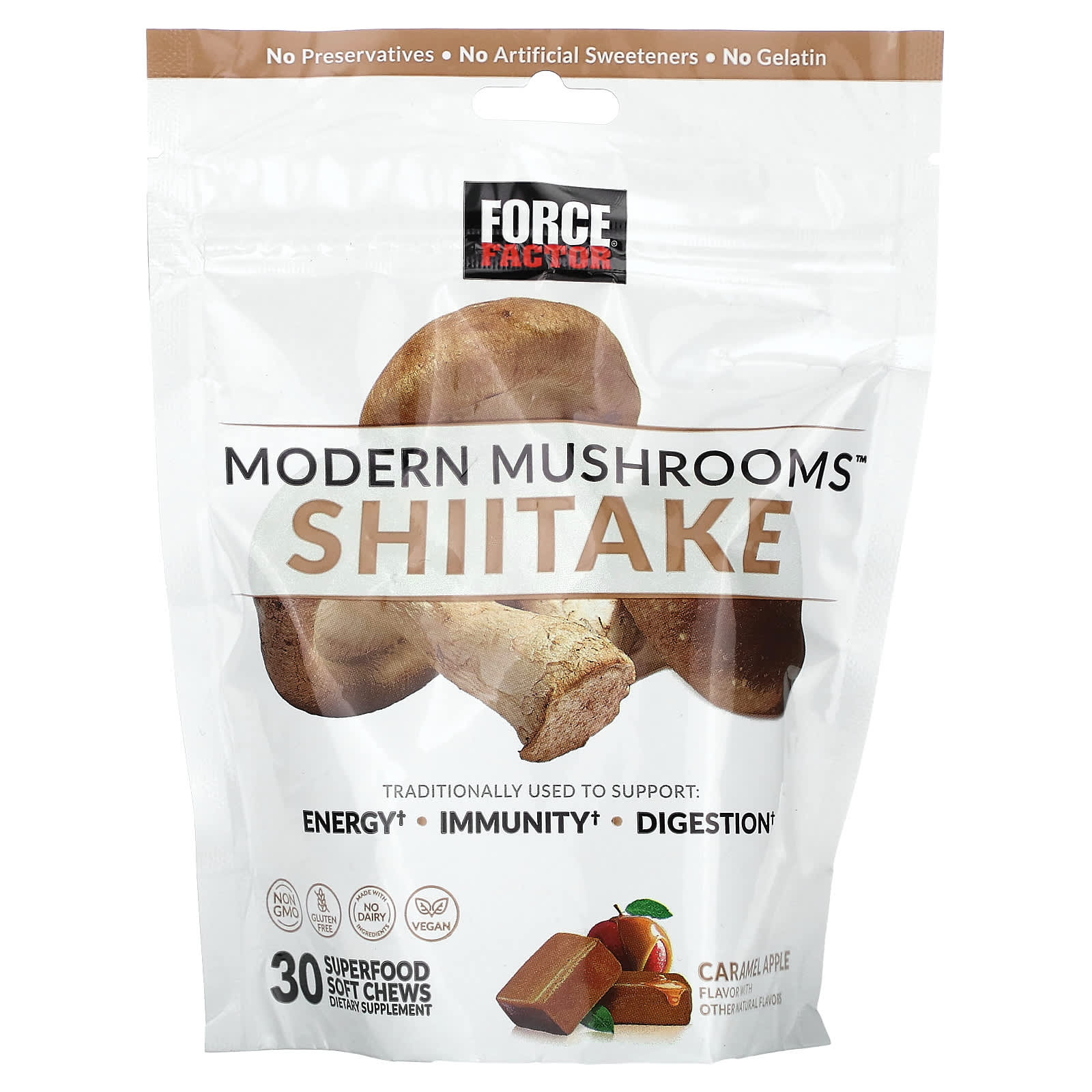 Modern Mushrooms™, Shiitake, Caramel Apple Flavor, Superfood Soft Chews, 30 Chews (300Mg per Soft Chew)
Modern Mushrooms™, Shiitake, Caramel Apple Flavor, Superfood Soft Chews, 30 Chews (300Mg per Soft Chew)