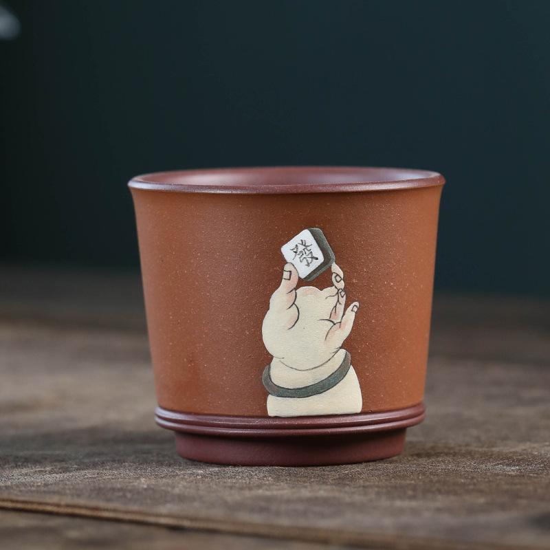 140ml Yixing Zisha Wealth-bringing Mahjong Teacup Ancient Tea Bowl Cute Cup Tea-tasting Personal Cup Jianzhan Master Cups Cha
140ml Yixing Zisha Wealth-bringing Mahjong Teacup Ancient Tea Bowl Cute Cup Tea-tasting Personal Cup Jianzhan Master Cups Cha