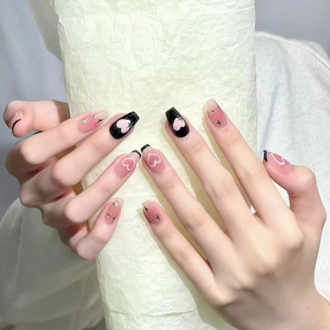 B637 Xiaohongshu Heart Blush French Nail Art Stickers - Sweet & Cool Fake Nails Blush Star (Glue-On)
B637 Xiaohongshu Heart Blush French Nail Art Stickers - Sweet & Cool Fake Nails Blush Star (Glue-On)