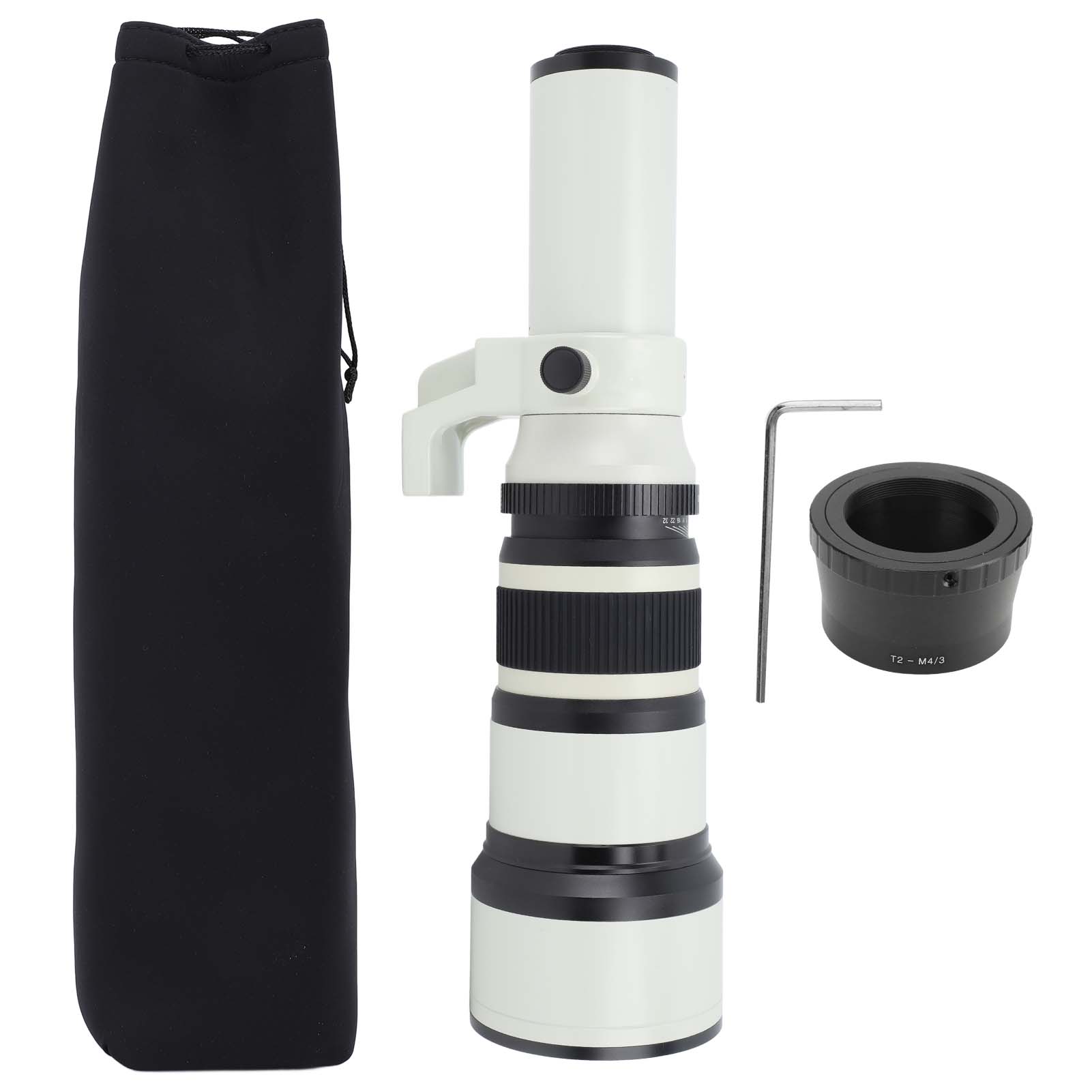 Telephoto Lens with Adapter Ring 500mm F6.3 Multilayer MC Coating Manual Focus for Far Distance белый
Telephoto Lens with Adapter Ring 500mm F6.3 Multilayer MC Coating Manual Focus for Far Distance белый