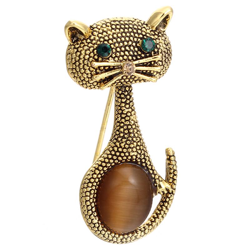 Cat Eye Stone Brooch Pin Animal Brooch Collar Clips Wedding Opal Women Brooch золотий
Cat Eye Stone Brooch Pin Animal Brooch Collar Clips Wedding Opal Women Brooch золотий