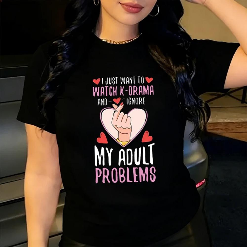 Funny Graphic Print T-shirts Women s Clothing Casual Loose Fashion Tops Streetwear O-Neck Short Sleeve Plus Size T-shirts M
Funny Graphic Print T-shirts Women s Clothing Casual Loose Fashion Tops Streetwear O-Neck Short Sleeve Plus Size T-shirts M