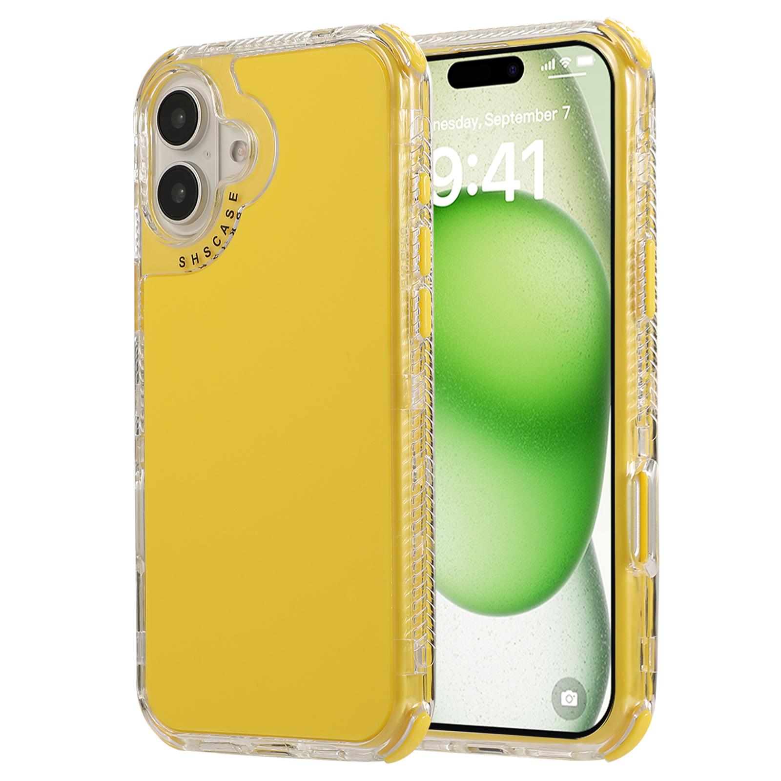 For iPhone 16 Plus Case 3-in-1 Drop-Proof PC+TPU Phone Cover Yellow
For iPhone 16 Plus Case 3-in-1 Drop-Proof PC+TPU Phone Cover Yellow