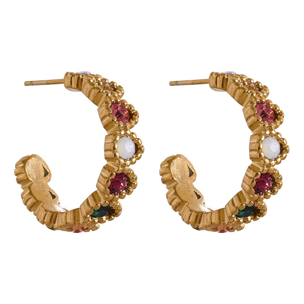 Yhpup Delicate Heart Colorful Cubic Zirconia Stainless Steel Gold Color Pvd Plated Fashion Earrings for Women Gala Gift Jewelry
Yhpup Delicate Heart Colorful Cubic Zirconia Stainless Steel Gold Color Pvd Plated Fashion Earrings for Women Gala Gift Jewelry