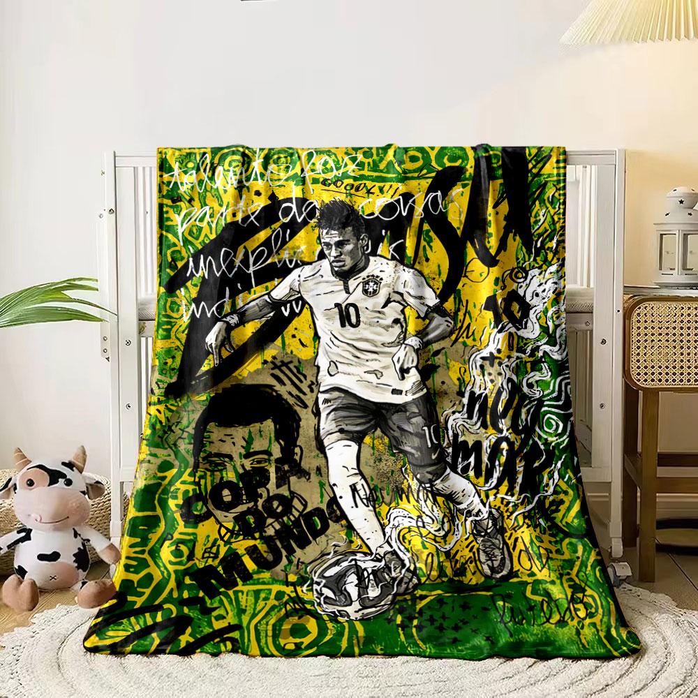 Dynamic illustration of a soccer player with Brazil-themed graffiti art. for all seasons blanket lunch break throw gift 80cm x 120cm
Dynamic illustration of a soccer player with Brazil-themed graffiti art. for all seasons blanket lunch break throw gift 80cm x 120cm